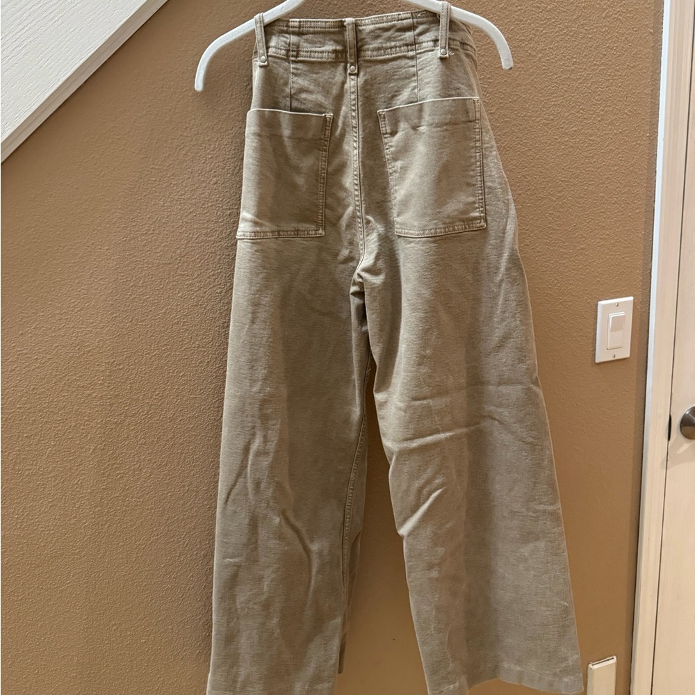 Zara Women's Tan Wide Leg Jeans